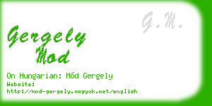gergely mod business card