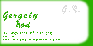 gergely mod business card